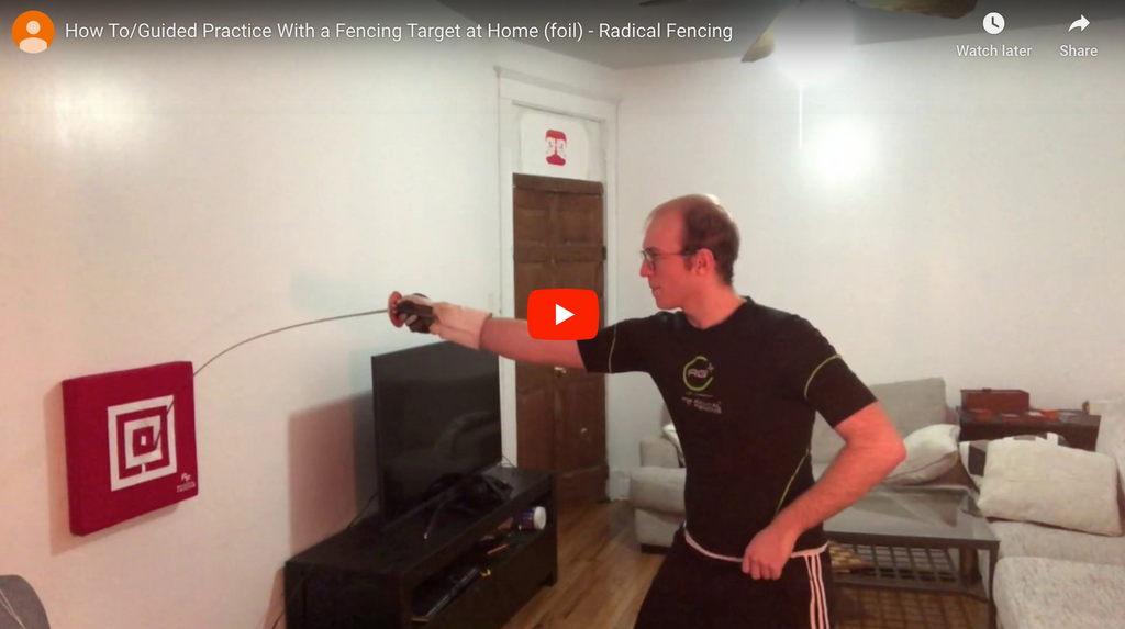 Part 1 How To/Guided Practice With a Fencing Target at Home (foil)
